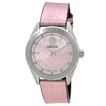 VERSACE V-Code Quartz Pink Dial Ladies Watch image 0