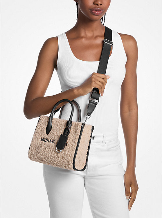 MICHAEL KORS Mirella Small Faux Shearling Crossbody Bag image 1