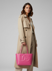 [AT DELHI] DOLCE & GABBANA Pink Logo Leather Tote Bag image 0