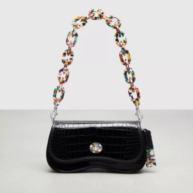 COACH Wavy Dinky Bag In Croc Embossed Coachtopia Leather image 3