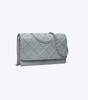 TORY BURCH Fleming Soft Chain Wallet - Blue Clay image
