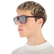 BURBERRY Grey Mirror Silver Pilot Men's Sunglasses image 1