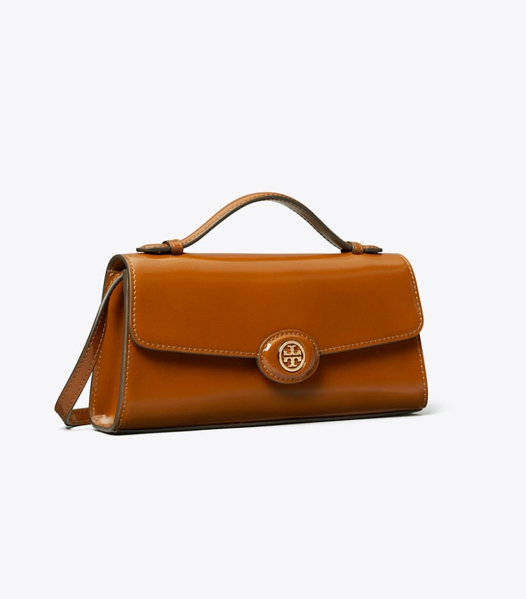 [AT DELHI] TORY BURCH Mini Robinson Spazzolato Crossbody - Dark Sienna image 4