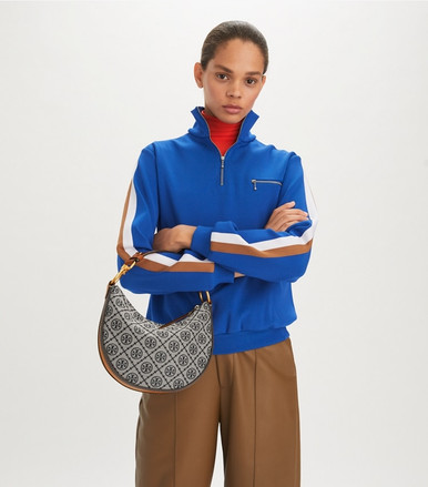 TORY BURCH T Monogram Mini Crescent Bag image 0