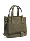 Guess Forber Perforated Logo Mini Tote - Green image 1
