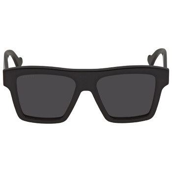 GUCCI  Solid Grey Rectangular Men's Sunglasses image 1