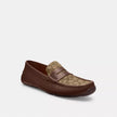 [AT DELHI] COACH Liam Driver In Signature Jacquard - Dark Saddle image 0