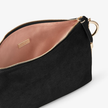 JIMMY CHOO Callie Black Shimmer Suede Clutch Bag image 2