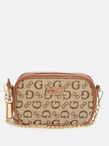 GUESS Sabrina Mini Camera Crossbody - Brown image 0