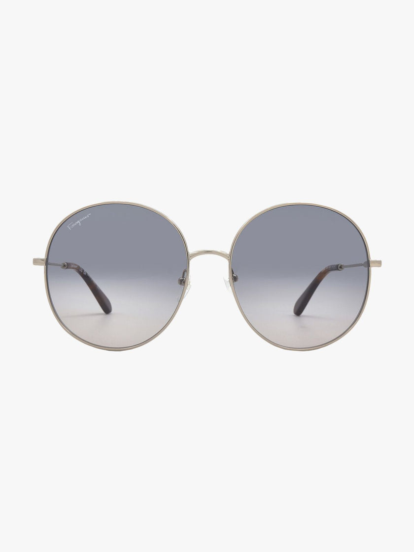SALVATORE FERRAGAMO Salvatore Blue Gradient Round Ladies Sunglasses (Arriving In Delhi) image 0