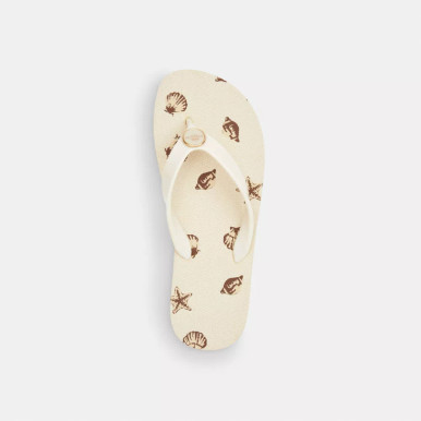 COACH Zayn Flip Flop With Shell Print image 0