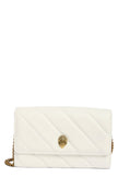 KURT GEIGER Soho Leather Wallet on Chain - White