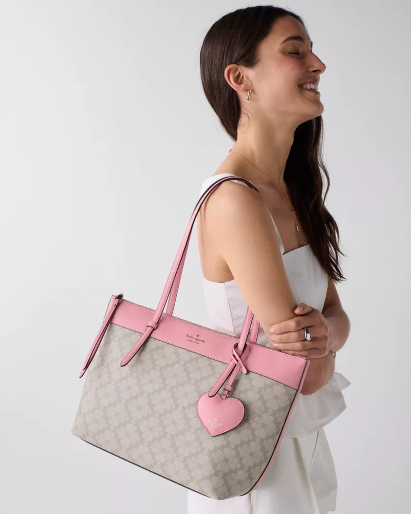 [AT DELHI] KATE SPADE All Day Spade Flower Tote Bag With Charm image 1