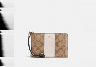 Corner Zip Wristlet In Signature Canvas image 15