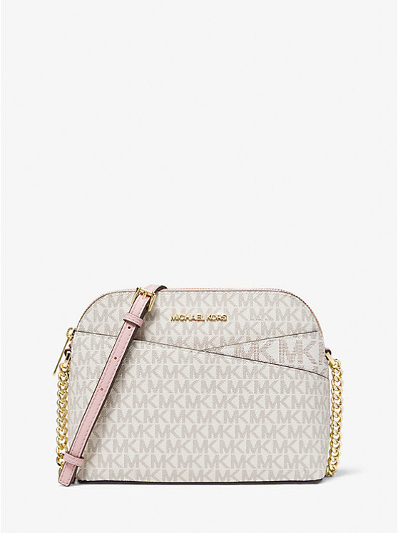 Michael Kors Jet Set Travel Medium Logo Dome Crossbody Bag - Pwd Blsh Mlt image 1