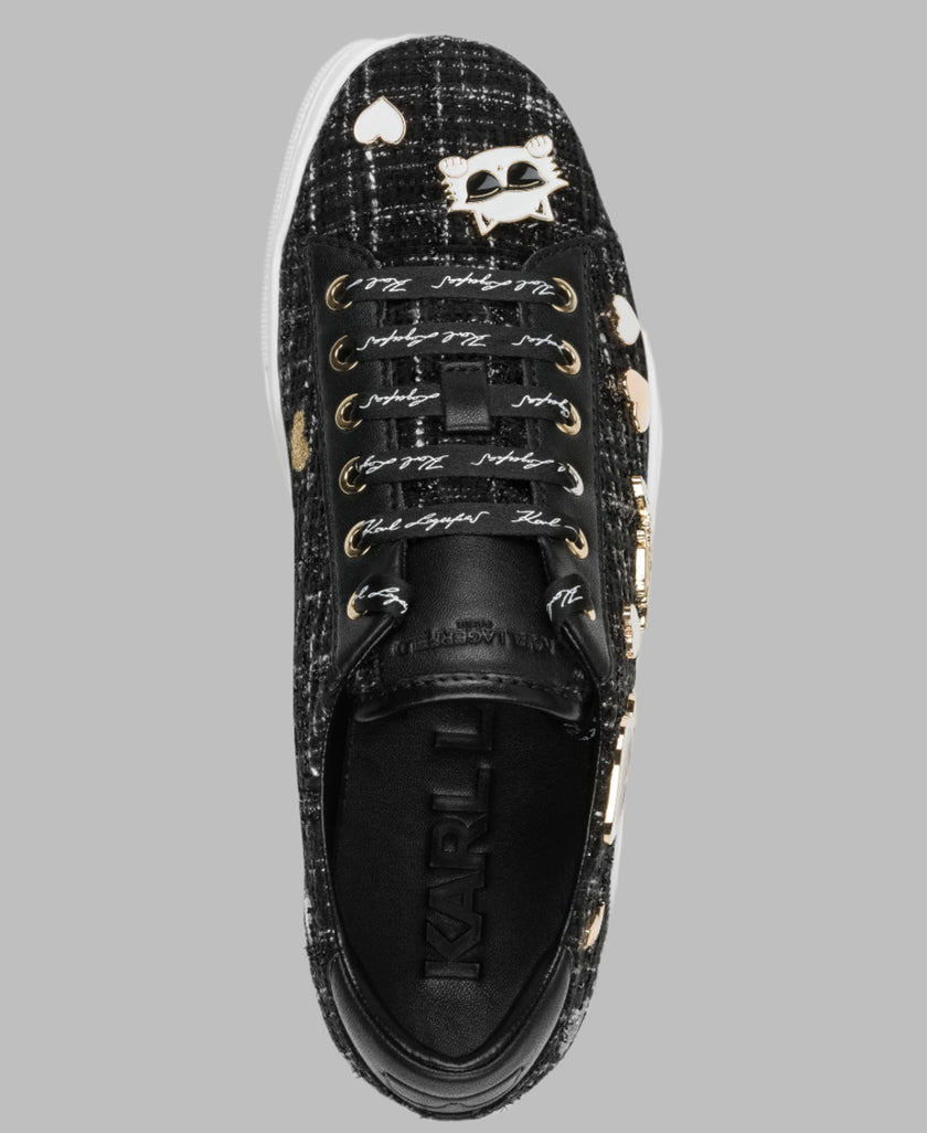 KARL LAGERFELD Cate Pins Lace Up Sneaker - Black image 1