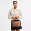 COACH Sadie Satchel Bag In Signature Canvas image 1