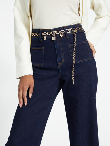 GUESS Gold-Tone Chain Charm Belt image 1