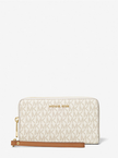 MICHAEL KORS Large Logo and Leather Wristlet image 0