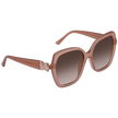 JIMMY CHOO Brown ss Gold Rectangular Ladies Sunglasses image 0
