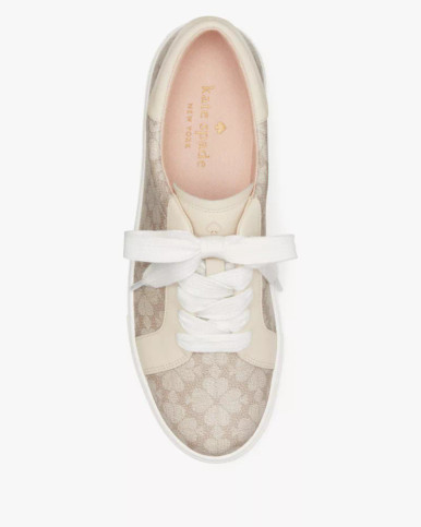KATE SPADE  Erin Spade Flower Sneaker - Dark Mushroom Cap Multi image 1