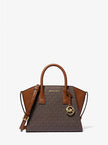 MICHAEL KORS Avril Small Logo and Leather Satchel image 0