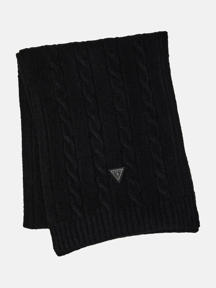 Guess Cable-Knit Scarf - Black image 0