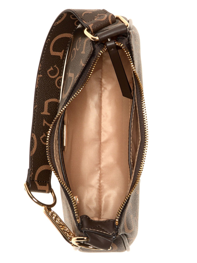 Guess Oona Logo Shoulder Bag - Brown image 3