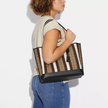 COACH Mollie Tote Bag In Signature Jacquard With Stripes image 2