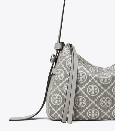 TORY BURCH Small Romy T Monogram Shoulder Bag - Gray image 3