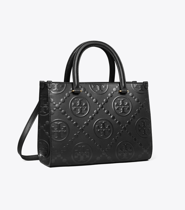 TORY BURCH T MONOGRAM TOP-HANDLE EMBOSSED TOTE - BLACK image 4