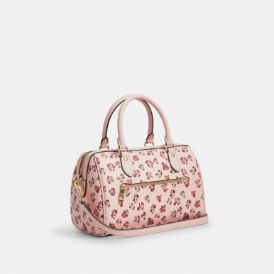 COACH Rowan Satchel Bag With Rose Print image 1