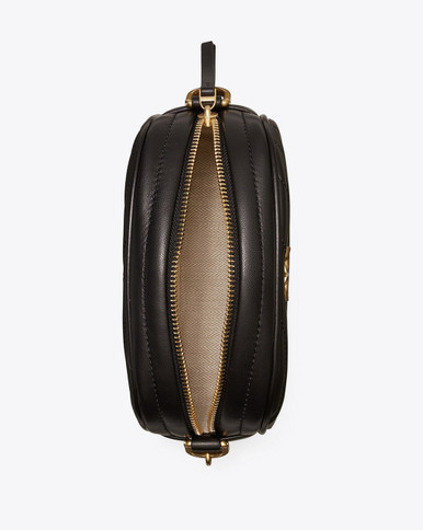 TORY BURCH Kira Chevron Small Camera Bag - Black image 1
