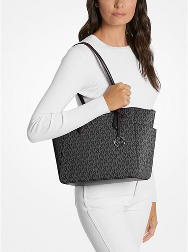 [AT DELHI] MICHAEL KORS  Marilyn Medium Signature Logo Tote Bag - Black image 0