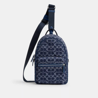 COACH Charter Pack In Signature Denim image 2