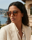 SALVATORE FERRAGAMO Salvatore Brown Cat Eye Ladies Sunglasses (Arriving In Delhi) image 1