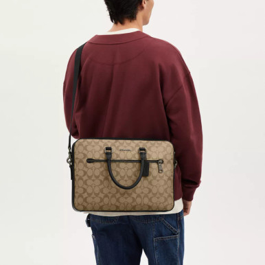 COACH Ethan Slim Brief In Signature Canvas image 2