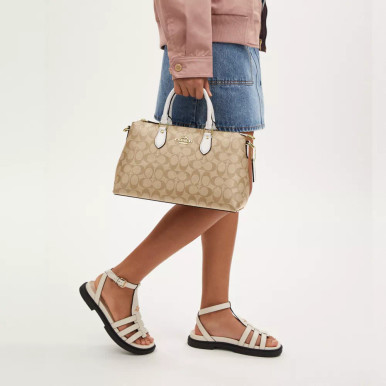 COACH Georgia Satchel In Signature Canvas image 3