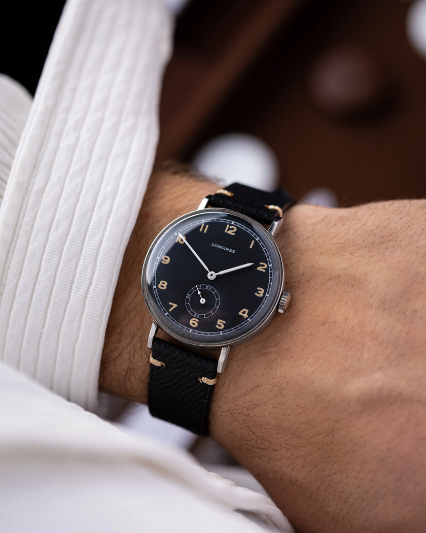 [Classic] Longines Swiss ,Black Dial Watch 38 mm