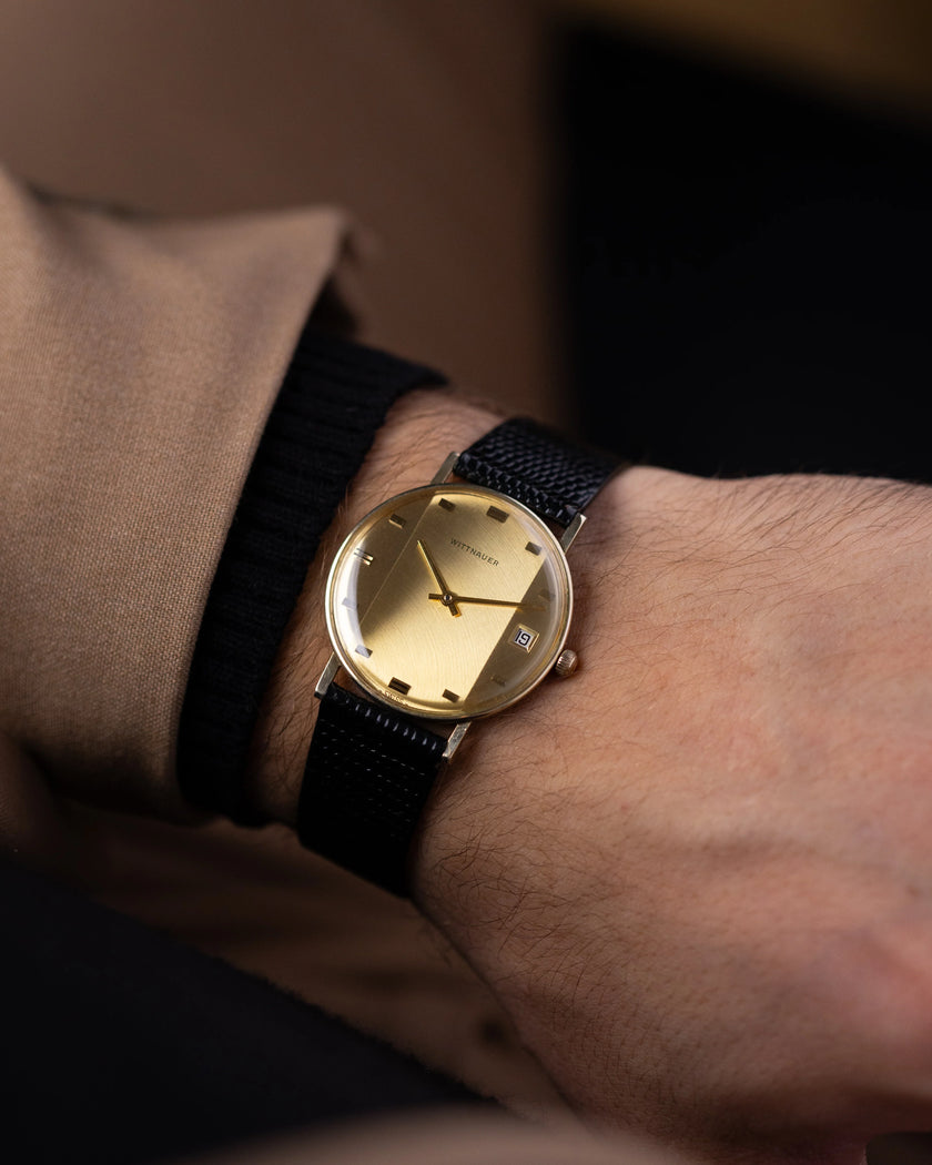 [Classic] Wittnauer Extra-Slim Dress Watch, Sunburst Dial 33mm