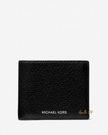 MICHAEL KORS Cooper Pebbled Leather Billfold Wallet With Coin Pouch