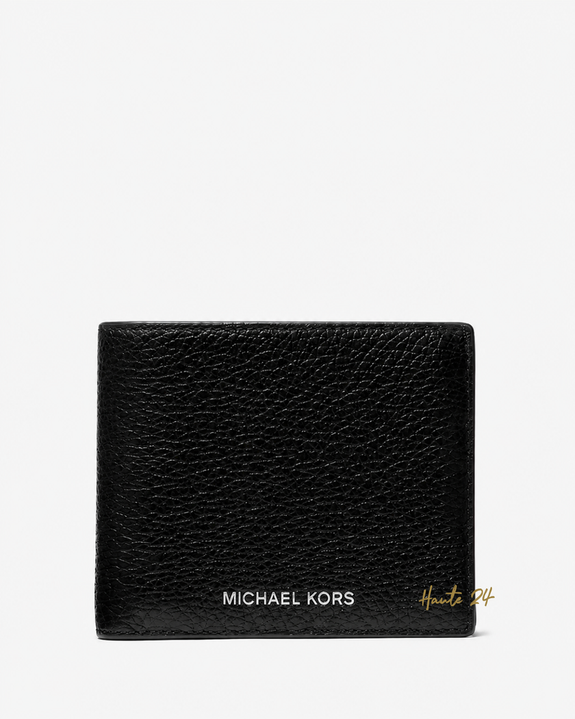 MICHAEL KORS Cooper Pebbled Leather Billfold Wallet With Coin Pouch