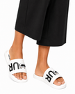 KARL LAGERFELD BONJOUR OPAL PLATFORM SLIDE SANDAL