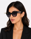 FERRAGAMO Gey Gradient Cat Eye Ladies Sunglasses