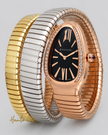 [BRAND NEW]BVLGARI Serpenti Tubogas Quartz Diamond Black Dial Ladies Watch 102948 35MM