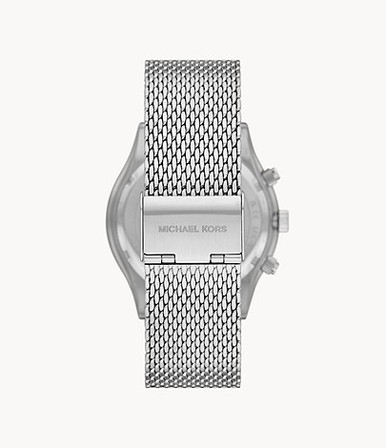 MICHAEL KORS Slim Runway Chronograph Stainless Steel Mesh Watch image 0