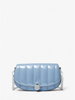 MICHAEL KORS Mila Small Patent Convertible Crossbody Bag - Light Sky image