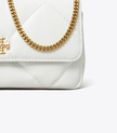 TORY BURCH Mini Kira Diamond Quilt Flap Bag - Cirrus Cloud image 2