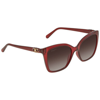 Ferragamo  Salvatore Brown Gradient Square Ladies Sunglasses image 0