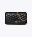 TORY BURCH Kira Chevron Zip Continental Wallet - Black image